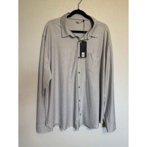 NWT VRST button down long sleeve mens shirt Light Gray Size XXL Retail $65